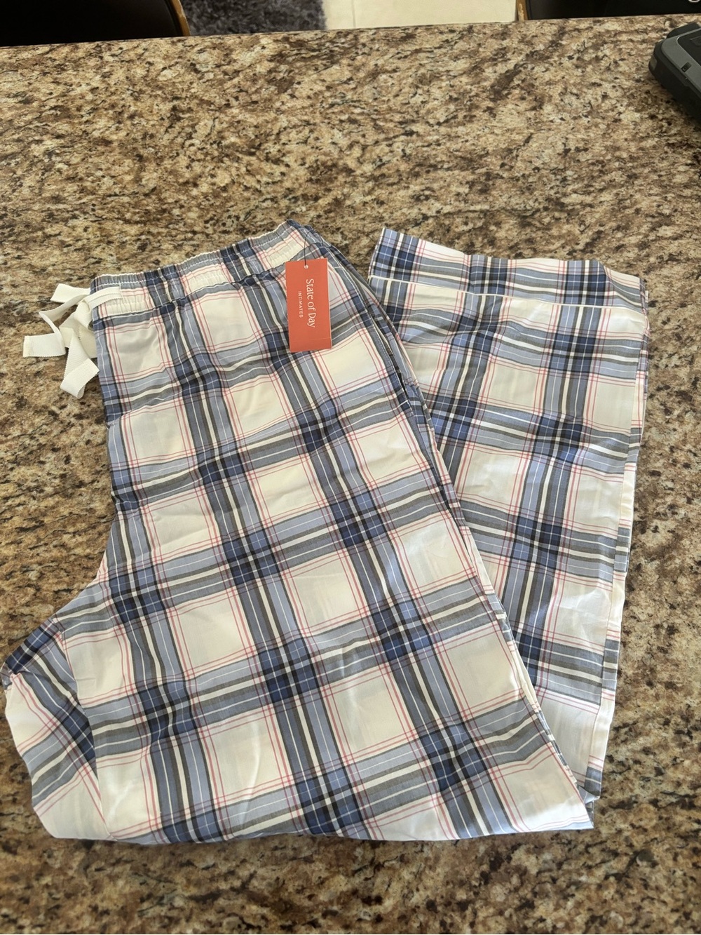Light Blue Plaid Kids Lounge Pants - Soft Cotton Blend